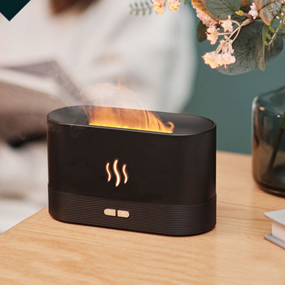 Portable USB Essential Oil Diffuser Ultrasonic Humidifier Home Office Flame Effect Air Freshener Fragrance Sooth Sleep Atomizer