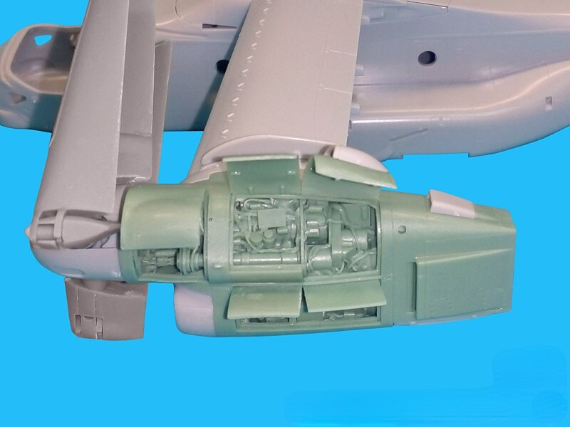 1/72 Scale Die-cast Resin Doll Model Assembly Kit Aircraft Model Modified Parts V-22 Osprey Resin Engine