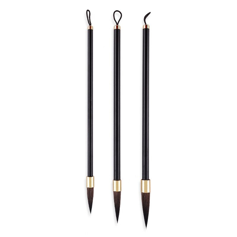 Beginner Chinese Brush Calligraphy Brush Pen Small Medium Large Fit for Kids Small Script Calligraphy Copybook Writing D5QC