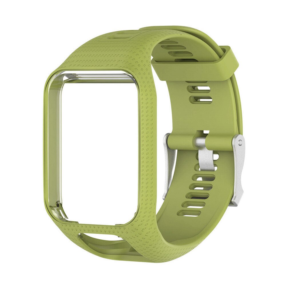 Correa de muñeca para TomTom 2 3 Runner, repuesto de pulsera de música suave, correa de reloj, correa de silicona, accesorio de pulsera de reloj: Green