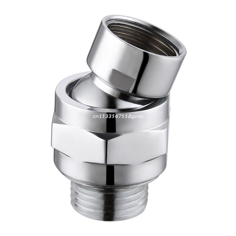 Bathroom Shower Arm Joint Copper Shower Adapter Connector Ball Joint for Tub Angle Adjustable Swivel Shower Arm Adapter