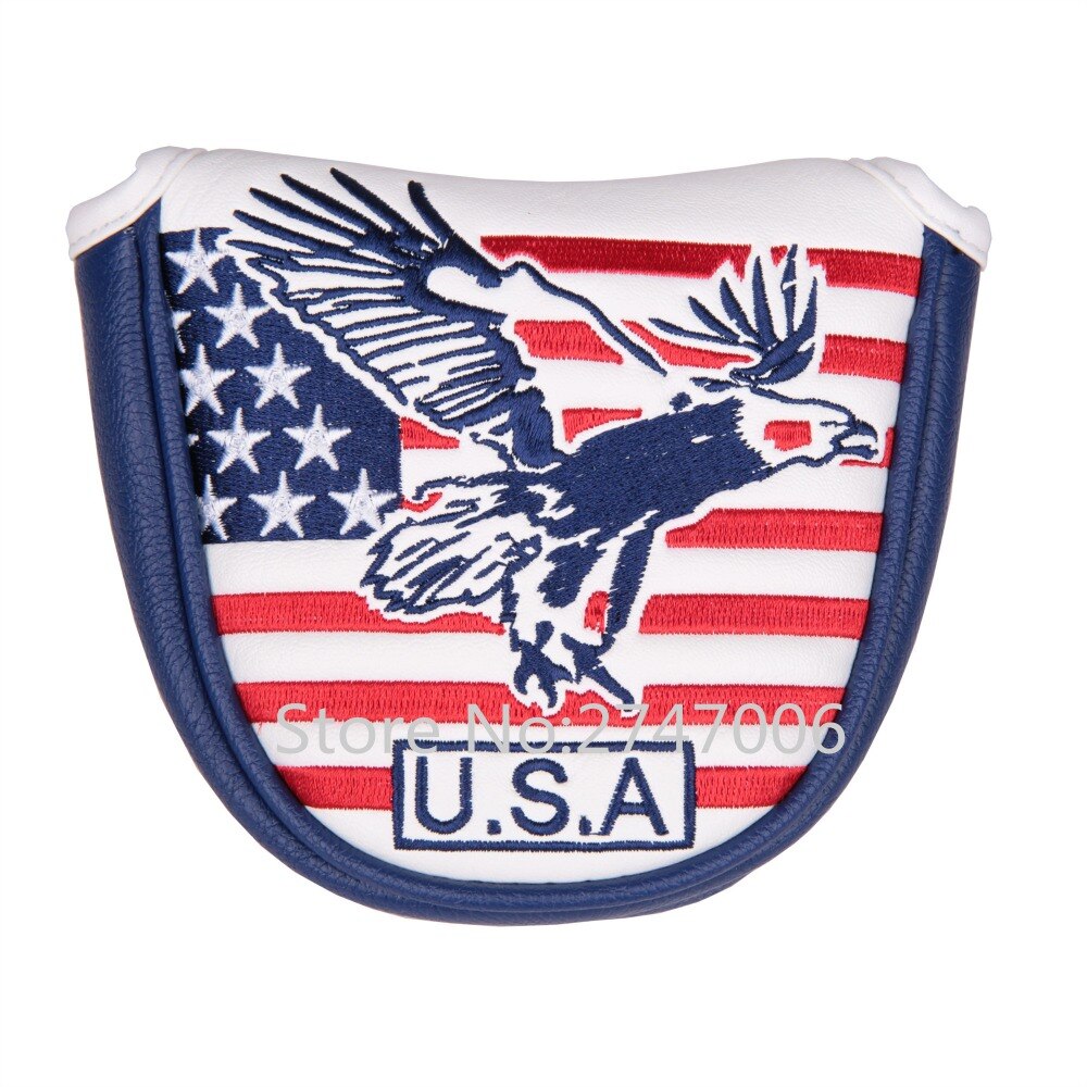 1 stk/pak Golf Mallet Magneet Putter Cover met USA en Eagle Patronen Golf Headcover
