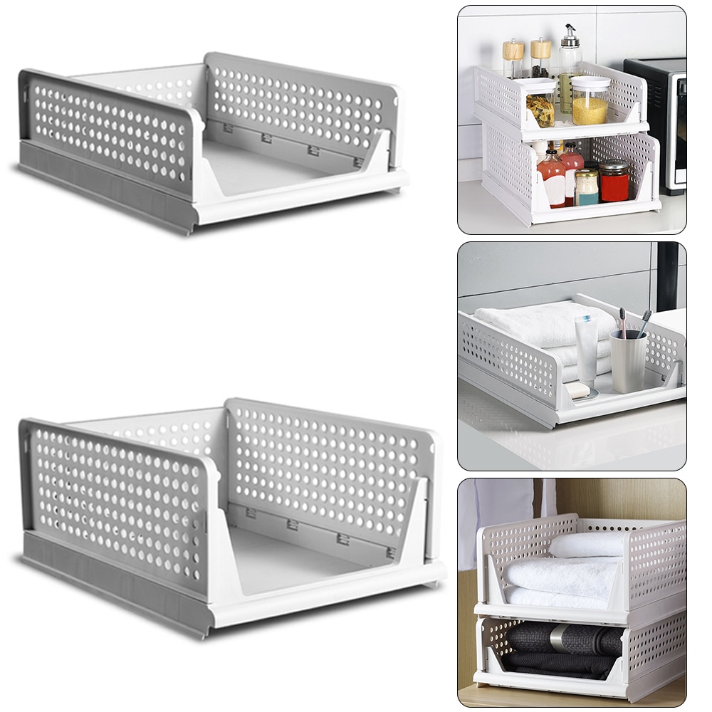 1Pc Layered Partition Storage Rack Drawer Wardrobe Organizer Rack Wardrobe Shelf Storage Rack Foldable Cabinet Clothes Organizer