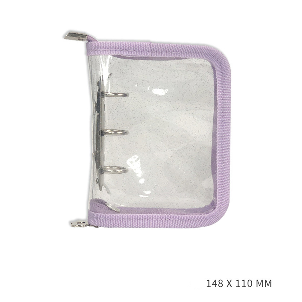 3 Holes Loose Leaf Notebook Cover Cute Binder Ring Hand Book DIY Binder Notebook Cover Diary Agenda Planner School Stationery: purple