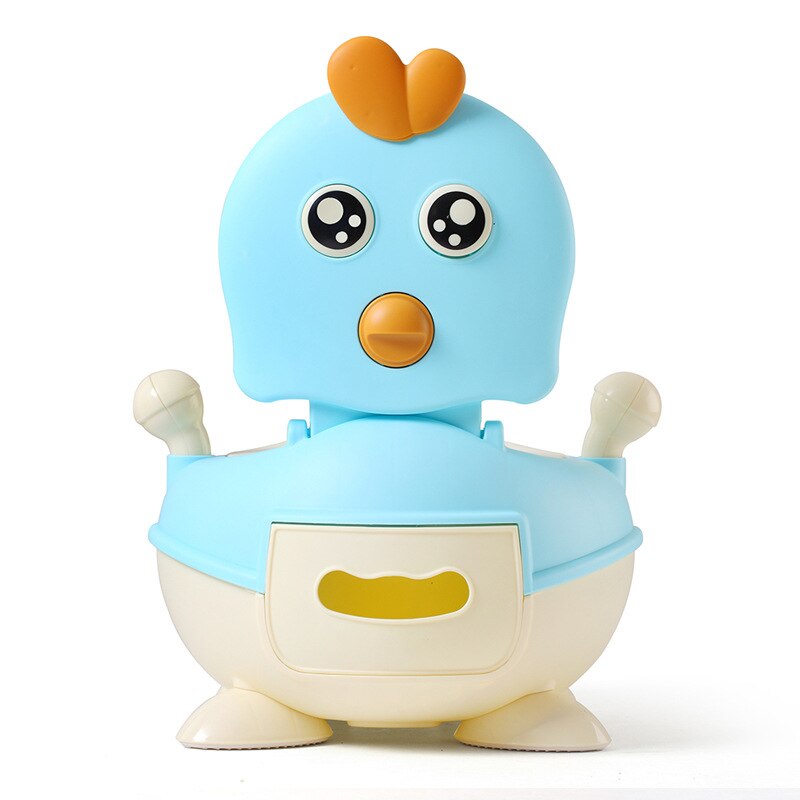 Baby Potty Training Toilet Seat Portable Baby Pot For Children Comfortable Backrest Toilet Girls Boys Cartoon Pots: Blue