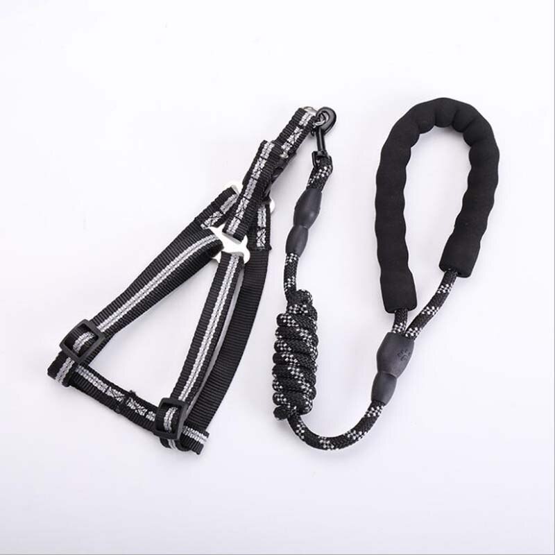 pet supplies traction leash dog chest back leash multicolor braided round rope walk dog leashes