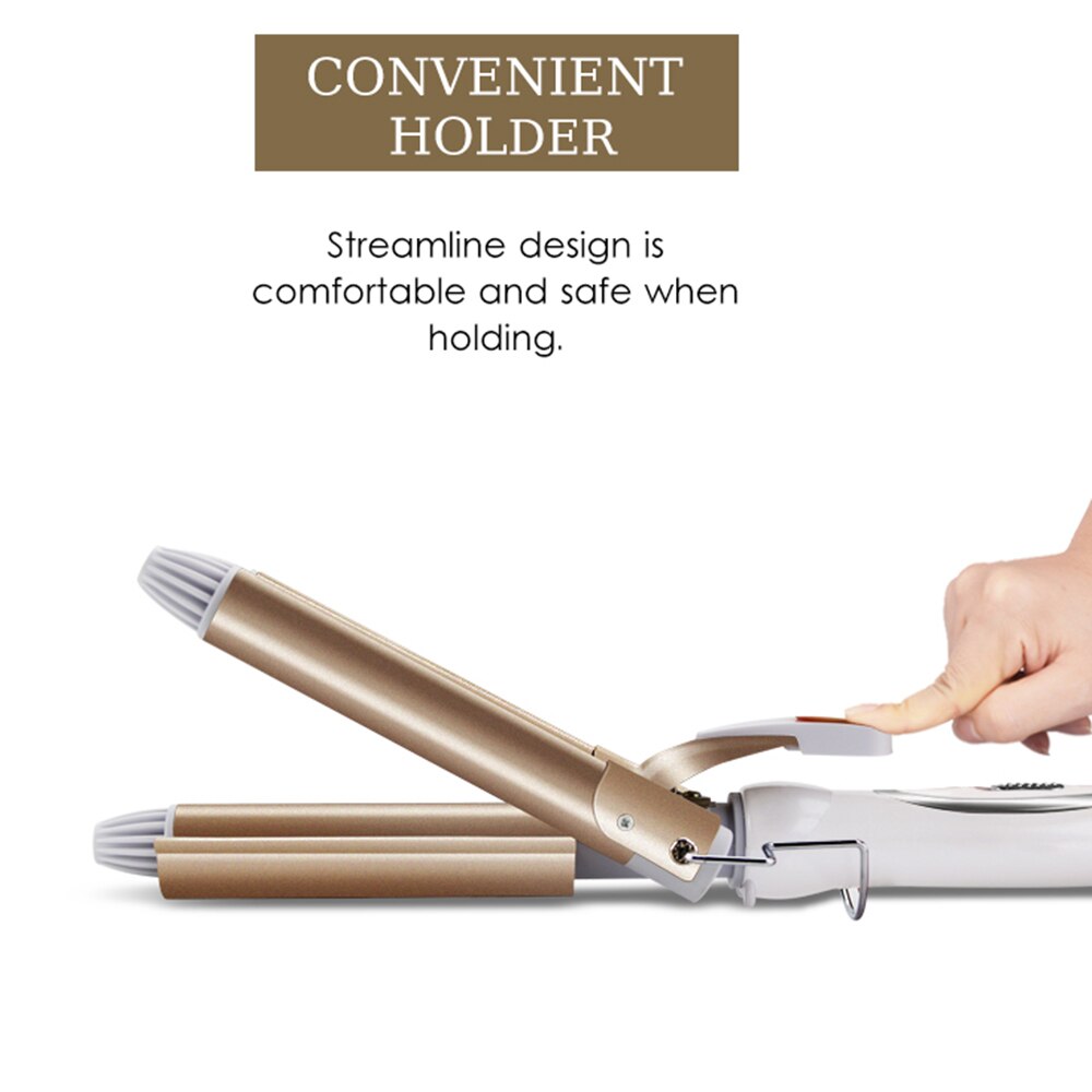 3 Barrel Curling Iron Wand 22mm Hair Curling Irons Hair Crimper Ceramic Triple Barrel Hair Curler Waving Styling Tools