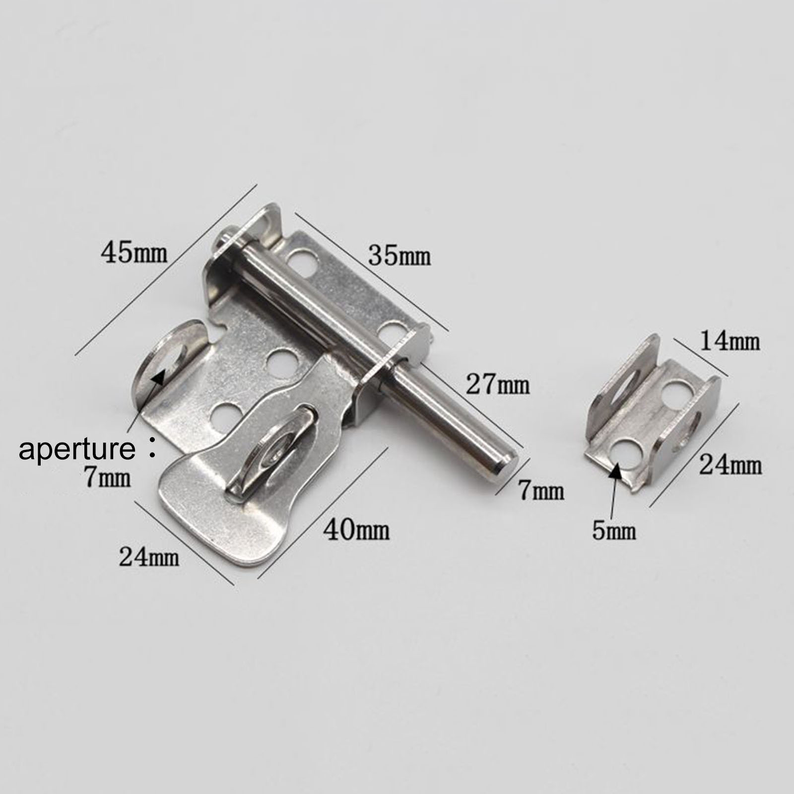 1pc Door Bolt Lock Slide Bolt gate Latch Barrel Lock Safety Practical Lock door hardware for Window home gate stainless steel