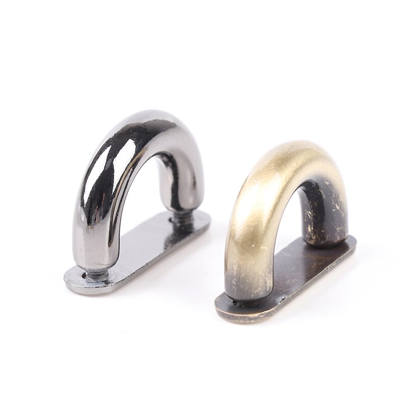 2 Stuks Metalen D-Ring Tas Connector Anker Gespen Boogbrug Met Schroeven Hanger Haken Tassen Riemen Riem leer Ambachten