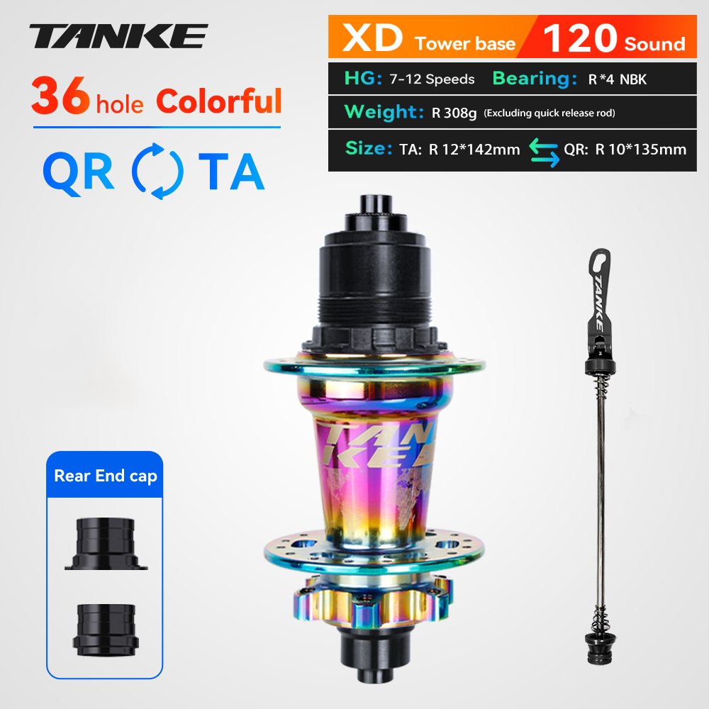 TANKE 120 Click Hub 6 Bearing MTB Hub Front Rear 28 32 36 Holes Disc Brake Mountain Bicycle Hubs 7 8 9 10 11 12 Speed Bike parts
