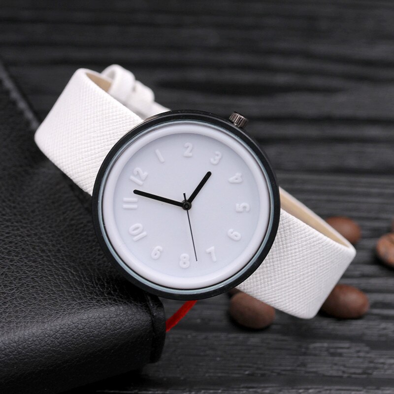 Simple Women Watch Unisex Korean Students Leather Band Analog Quartz Couples Wristwatches Ladies Watch Female Clock relogio