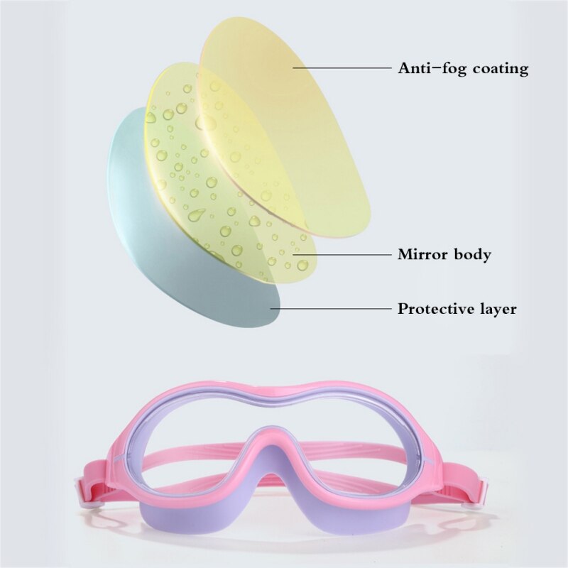 Lunettes de natation pour adultes, étanches, en silicone souple, antibuée, anti-uv, pour hommes et femmes