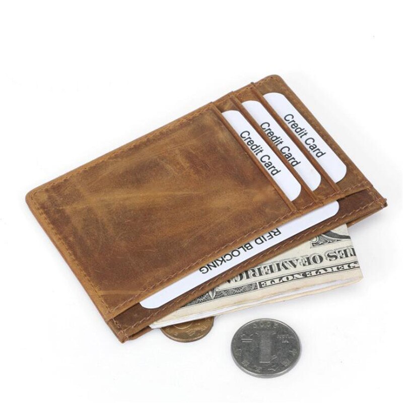 PU En Cuir Portefeuilles de Crédit Porte-Carte Antivol carte Magnétique Personnalité Portefeuille Portable