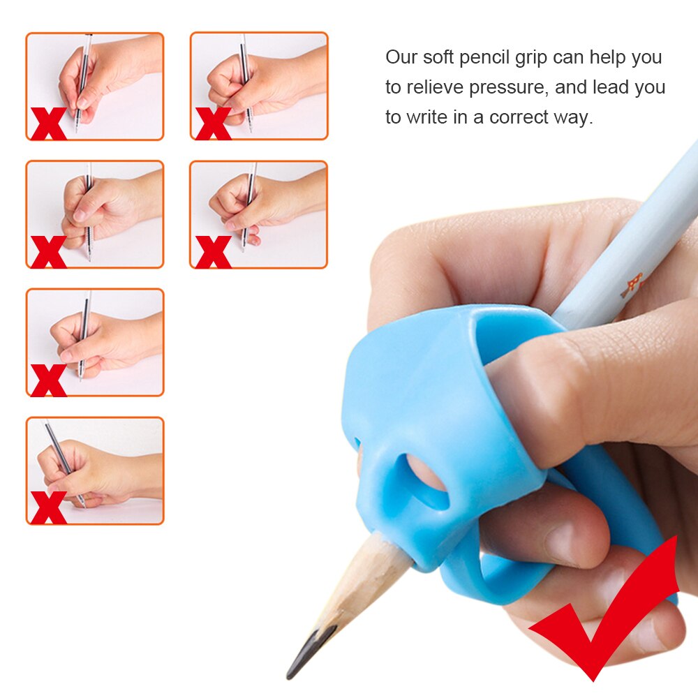 3pcs Silicone Pencil Grips for Kids Handwriting Posture Correction Finger Grip Pen for Children Preschoolers Writing Aid Grips