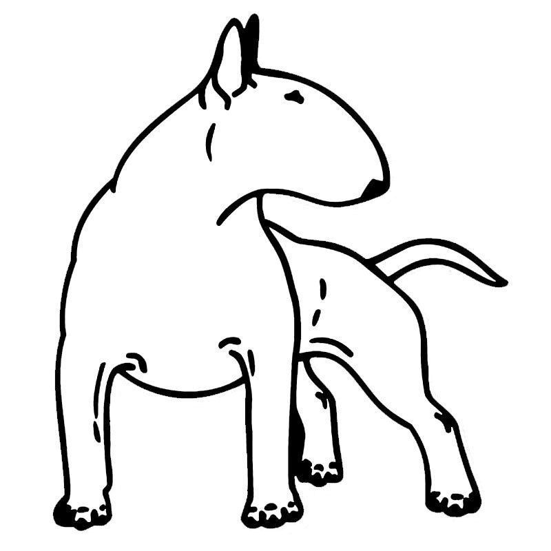 Venster Sticker Vinyl 12.3*14Cm Bull Terrier Hond Plezier Hond Persoonlijke Sticker Op Venster Grappige Decal Motorfiets Sticker venster Styling