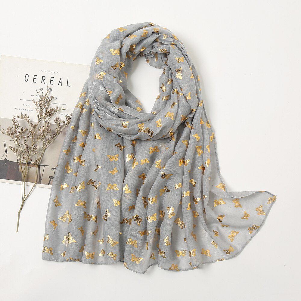 Foulard à paillettes doré uni pour femme, Hijab surdimensionné, châle brillant, bandeau musulman: 6