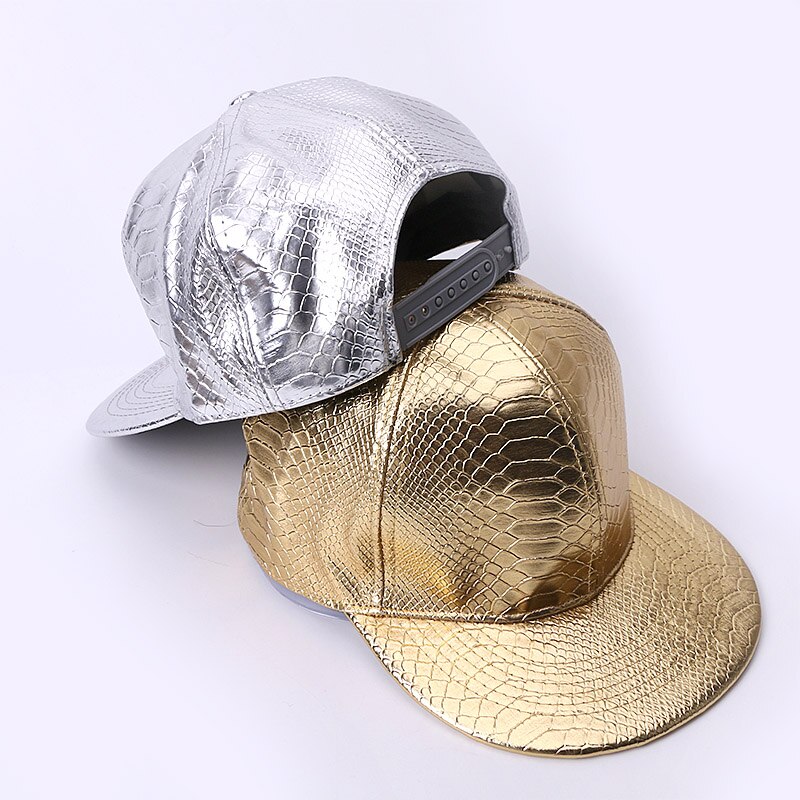 Herbst Frühling Baseball Kappe Für Frau Und Männer Goldene Silber metallisch Glanz Einfarbig Kappen unisex Hüfte hüpfen ausgebeult schlapp Papa Hüte