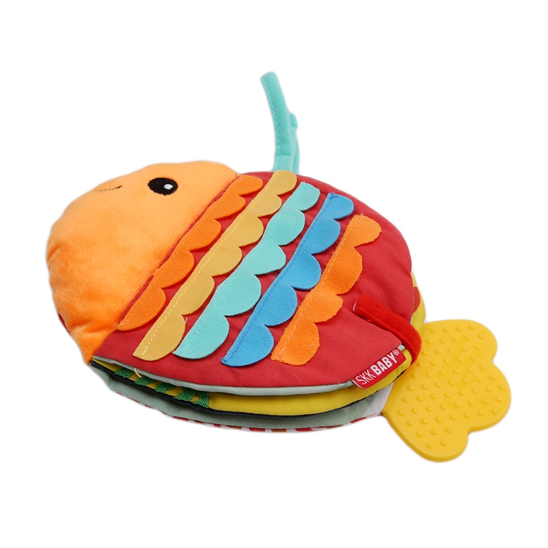 Tiere Fisch Weichen Tuch Spaß Buch Baby Intelligenz Entwicklung BB Sounds Lernen Bild Erkennen Ruhig Buch Rassel Spielzeug