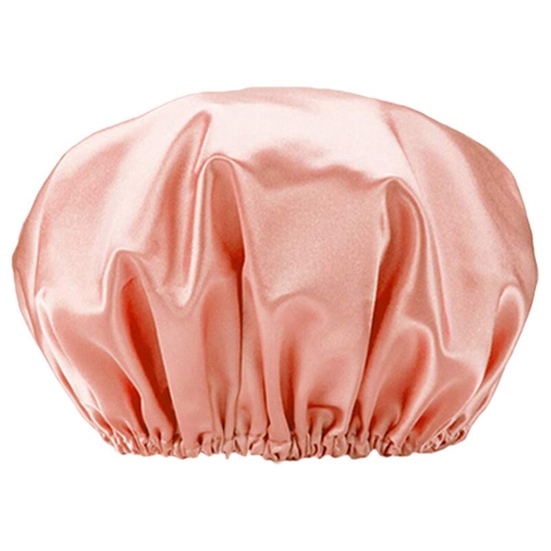 Douche-Cap, Douche Caps Voor Vrouwen, Dubbele Waterdichte Lagen Baden Douche Hoed Haar Bescherming Herbruikbare: Rainbow Pink