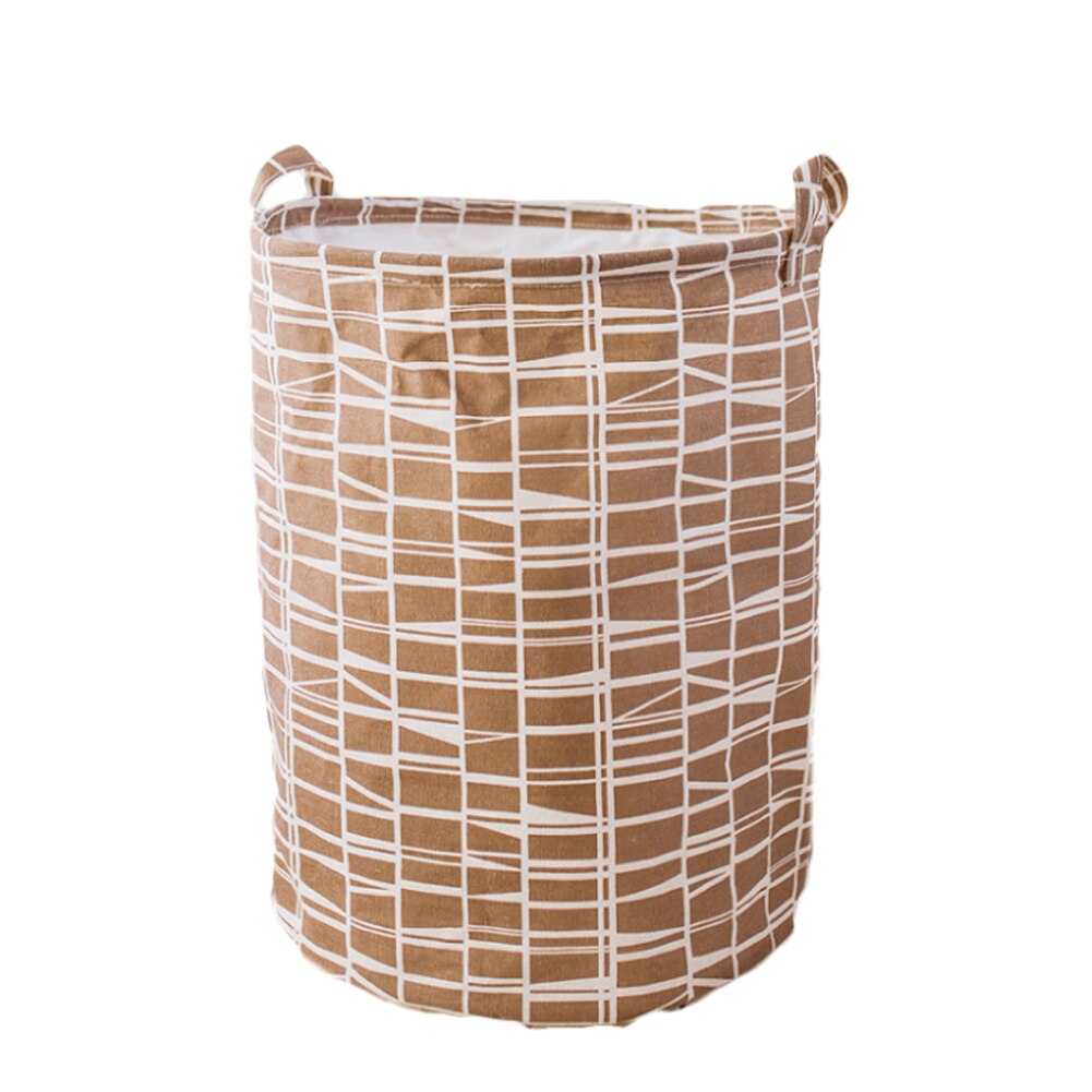 Collapsible Laundry Basket, Print Self-Standing Storage Bin with Two Handles for Clothes Toy Collection