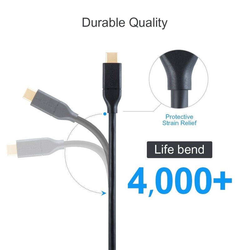 USB C to Micro B 3.0 Cable (Gen2/ 10Gbps), 1ft USB 3.1 External Hard Drive Cable, Compatible with MacBook (Pro)
