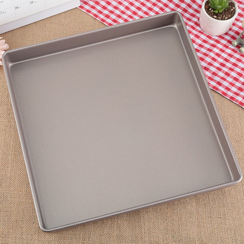 Vierkante antiaanbak cake bakvorm koekjesvorm pizza cake bakvorm koolstofstaal bakgereedschap keuken koken