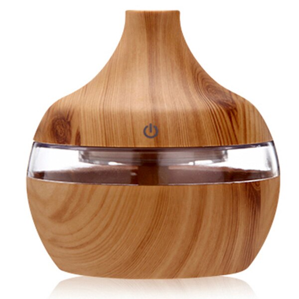 Elektrische Luchtbevochtiger Essentiële Aroma Olie Diffuser Ultrasone Houtnerf Luchtbevochtiger Usb Mini Mist Maker Led Licht Voor: light colour