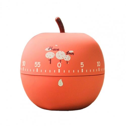 Kitchen Timer 360 Degree Rotating Adjustment Plastic Mechanical Timer Alarm for Kitchen: Apple