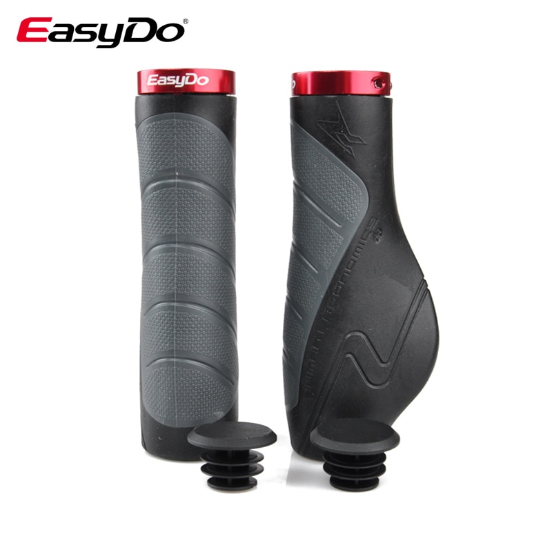 Easydo 1 par mtb styrgreb ergonomiske skridsikre cykelgreb tilbehør: Rød