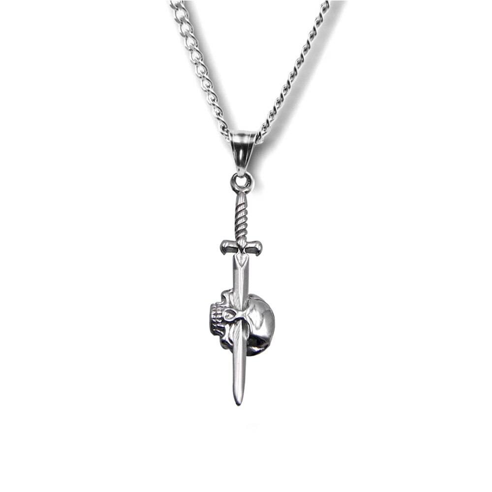 Kreative Jahrgang Punk Schmetterling Schädel Schwert Herz Blume Anhänger Halskette für Männer Frauen Kühlen Sonne Teufel Skelett Halskette Schmuck: 09