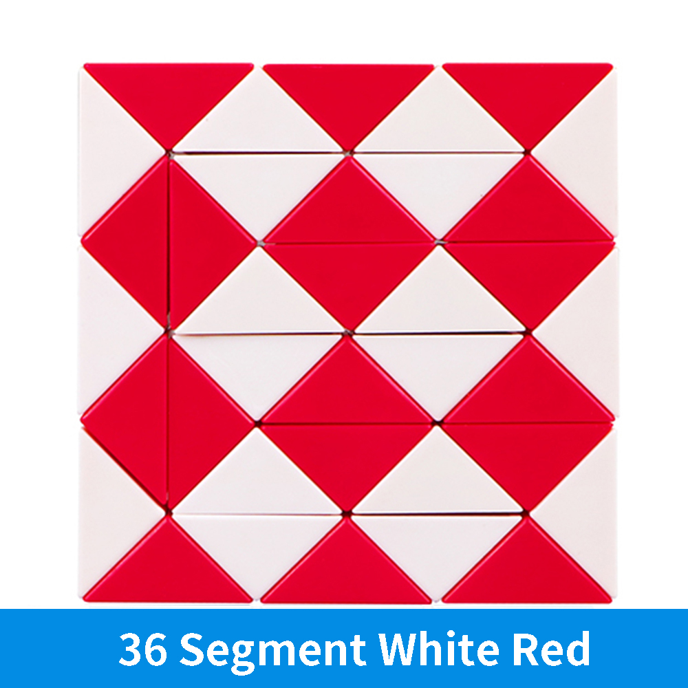 Cubo di righello Magico 3D Qiyi 60/72/24/36/48 segmenti Cubo Magico serpente Cubo di torsione Puzzle giocattoli educativi per bambini per bambini: 36 white red