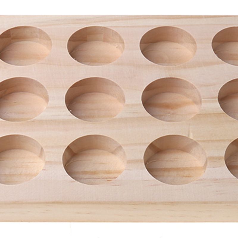 Wooden Essential Oil Tray Handmade Natural Pine Wood Display Rack Demonstration Station