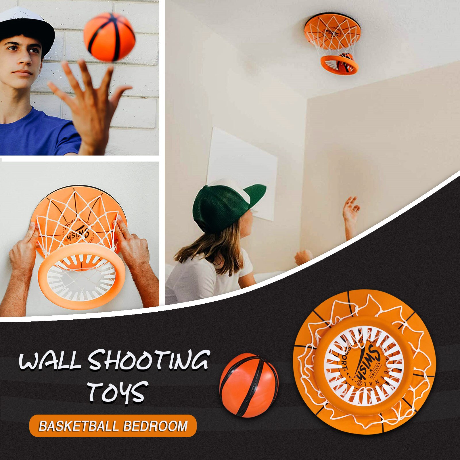Plafond Sport Spel Speelgoed Indoor Mini Basketbal Hoepel Speelgoed Voor Kids Kinderen Jongens Basketbal Spel Schieten Speelgoed Slaapkamer Games