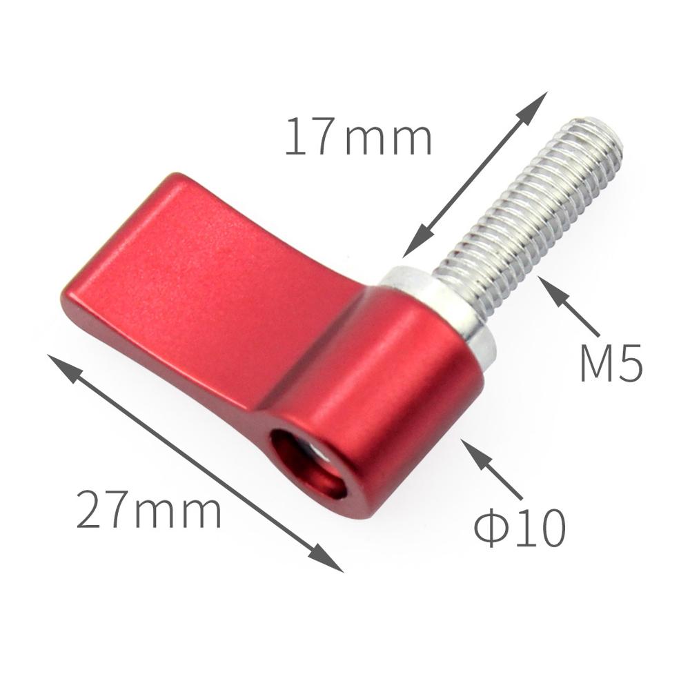 BGNing M4 M5 M6 Spann Hebel Spann Griff Schrauben Verstellbaren Griff Verriegelung Gewinde Knopf für Fotografische Ausrügestochen Kamera: rot M5x17mm