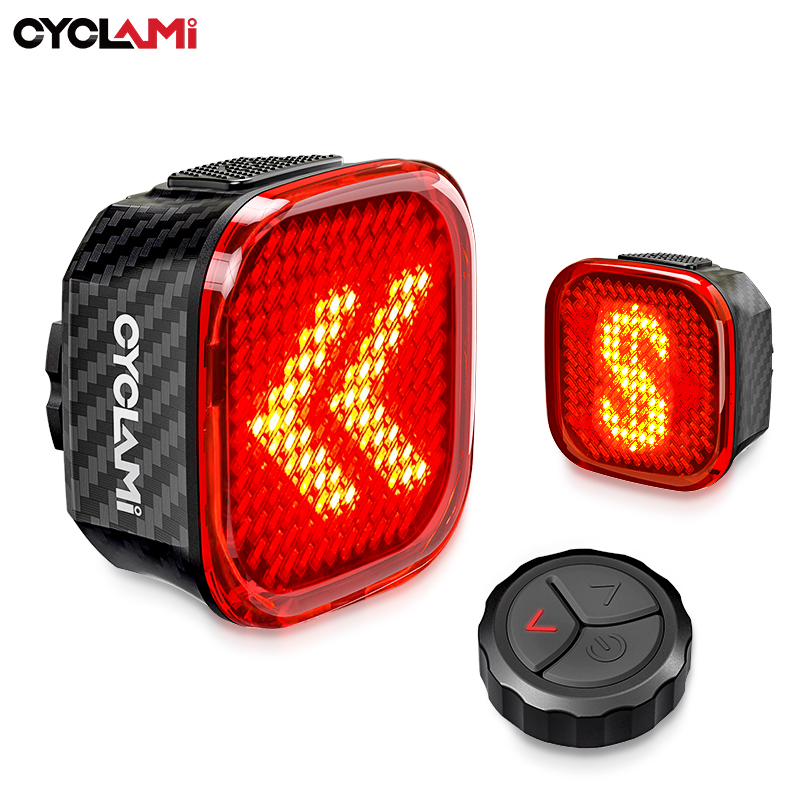 Cyclami team sync baglygte cykelblinklys cykelbaglygte trådløs fjernbetjening advarsel cykling udtryk baglygter