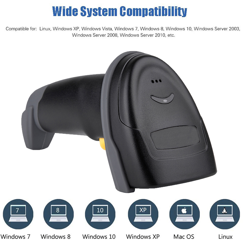HSTEM 1D 2D Barcode Scanner Handheld 2.4G Bluetooth Wireless USB Wired Bar Code Reader Support For Data Matrix PDF417 QR Code