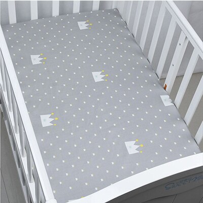 Sábana ajustable para bebé de 130x70 cm, Sábana 100% de algodón textil para el hogar, cubre sábanas, Protector de colchón, sábana para cuna, juego de cama para bebé: Black