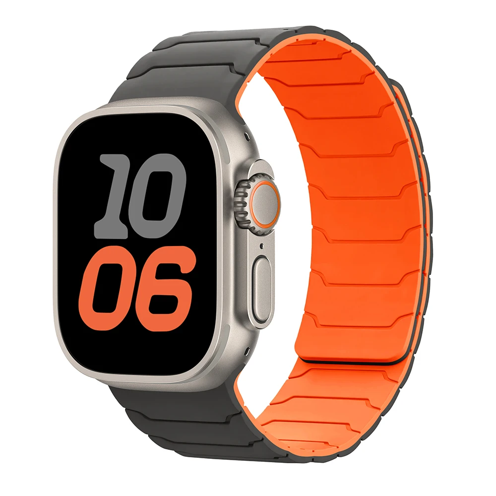 Correa para Apple Watch ultra 2 Band 49mm 45mm 44mm 40mm 42mm 46mm 41mm 38mm pulsera magnética de silicona IWatch Series 10 SE 9 8 7