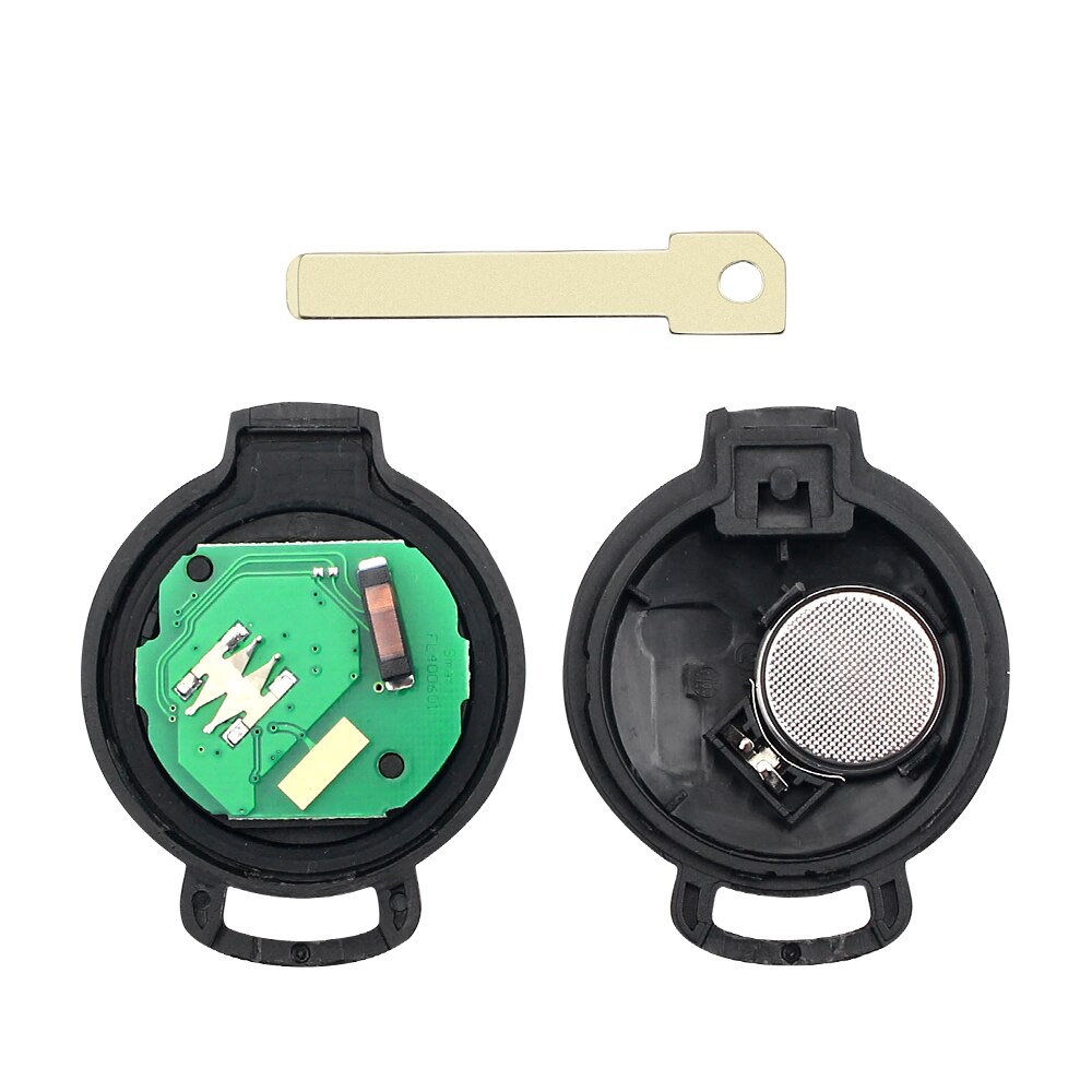 Keyyou 3 knapper ekstern bilnøkkel til mercedes-benz smart smart fortwo 451 2007 433 mhz  id46