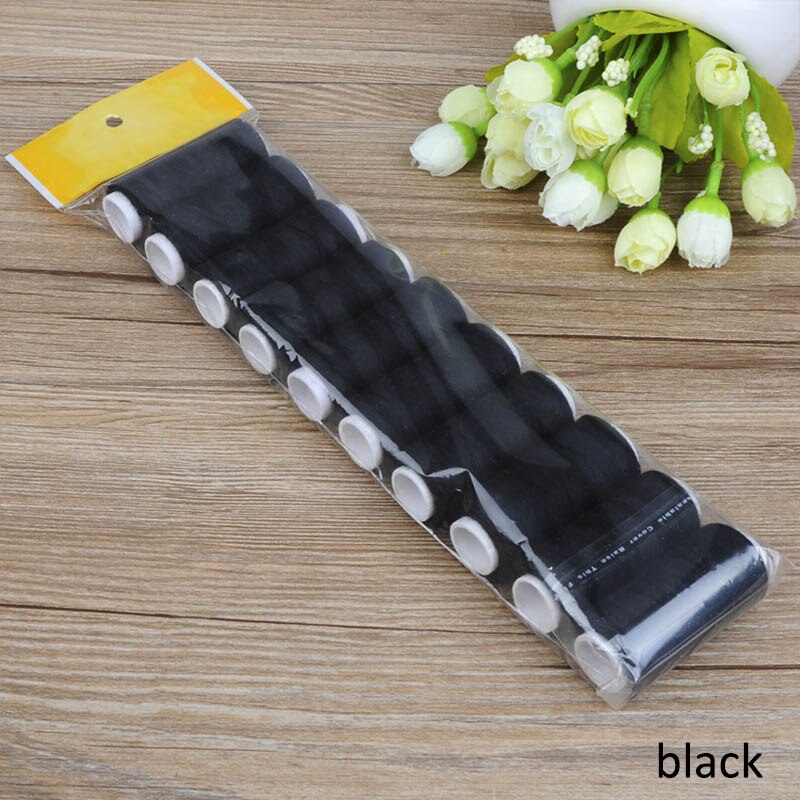 5pcs Polyester Multicolor Sewing Sewing Thread Handmade Embroidery 200 Yards machine embroidery thread: Black
