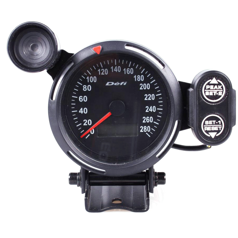 LCD 80MM Car Speedometer MPH Gauge With Red Shift Light MPH Auto Gauge Speedometer