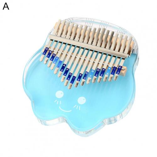 Kalimba Transparent 17 touches, Faux cristal acrylique, piano à pouce, escalade, instrument de musique, machine à teclado: Blue A