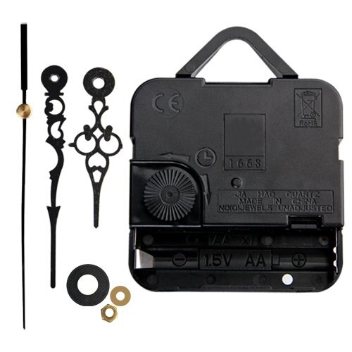 Mécanisme Horloge Quartz 3 Aiguilles Super Silencieux Noir - Kit Complet Pour Réparation
