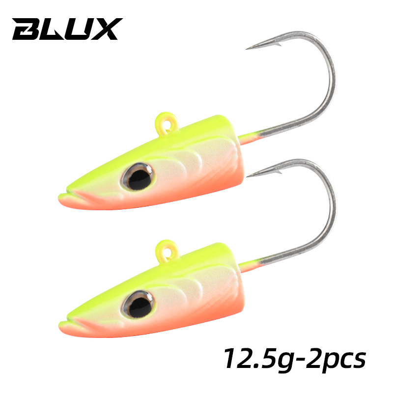 BLUX Happy Sandeel 11cm 17g suave Anguila viva señuelo de pesca paleta cola Jig cabeza gancho vinílicos vibración cebo Artificial equipo de agua salada: Azul marino