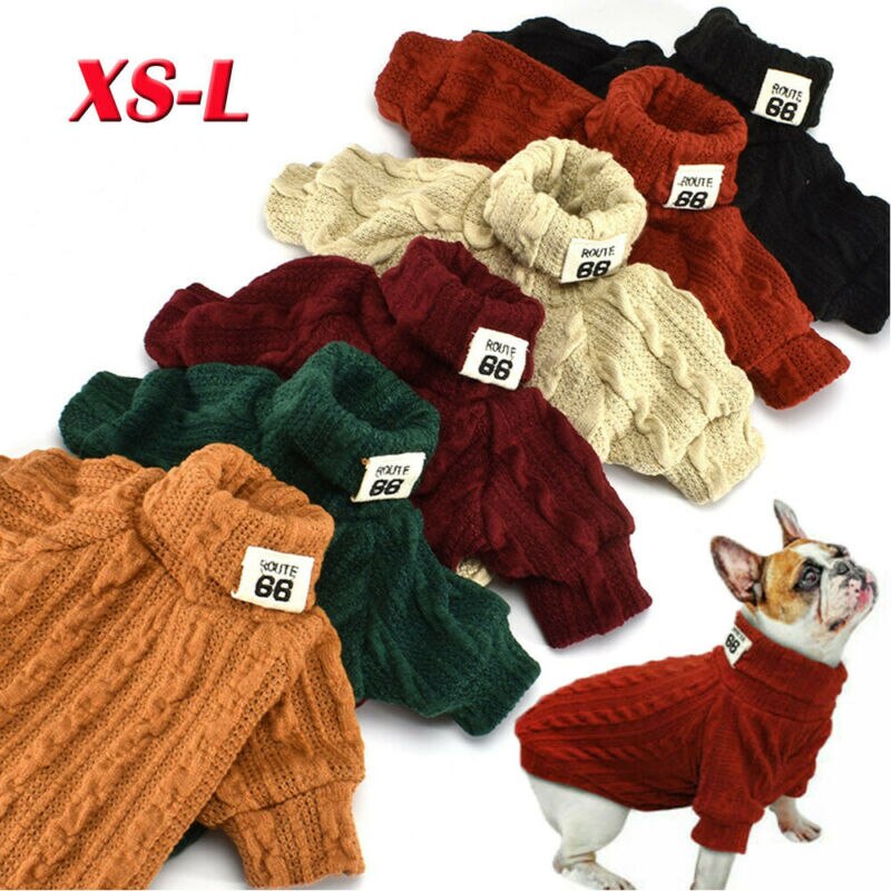 Pull tricot pour animaux chat | Chiot, chien, tricot , pulls classiques, tricot à col roulé, petits chiens, chaton chats, vêtements tricot doux