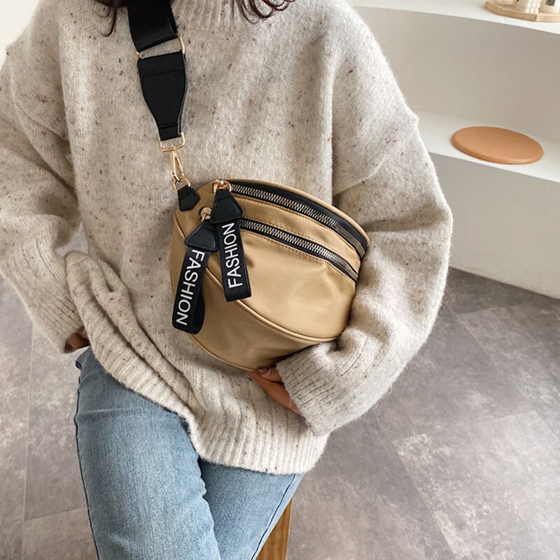 Dam midjeväska fanny pack stor kapacitet crossbody bröstväskor bananpack pu läder kvinnlig midjeväska telefonpaket