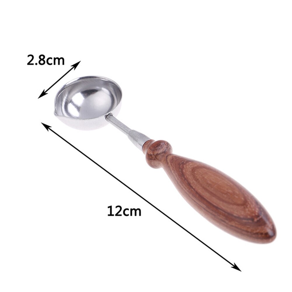 Anti Zegellak Lepel Houten Handvat Retro Wax Stempelen Lepels Uitnodigingskaarten Decoratieve Postzegels Craft: C