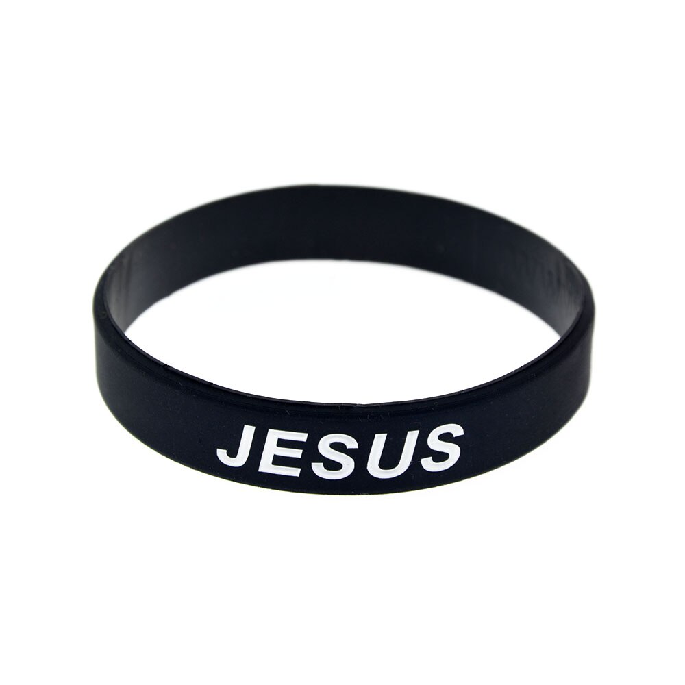 OBH 1PC Religious Faith Jesus Cross Fair and Love Silicone Rubber Bracelet