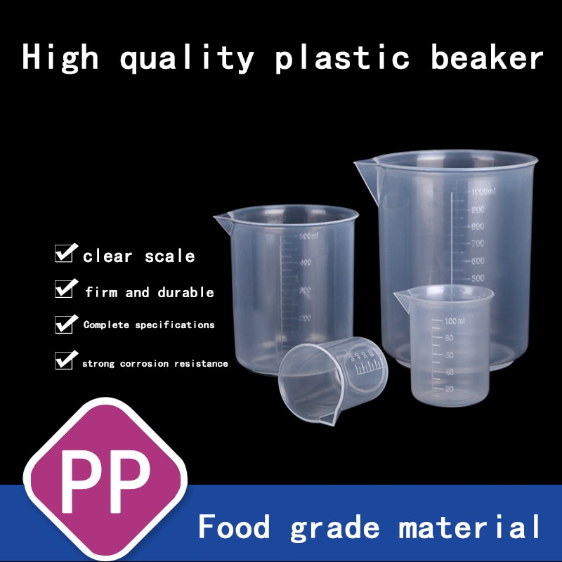 20ml / 30ml /50ml /300ml /500ml/1000ml Clear Plastic Graduated Measuring Cup for Baking Beaker Liquid Measure JugCup Container