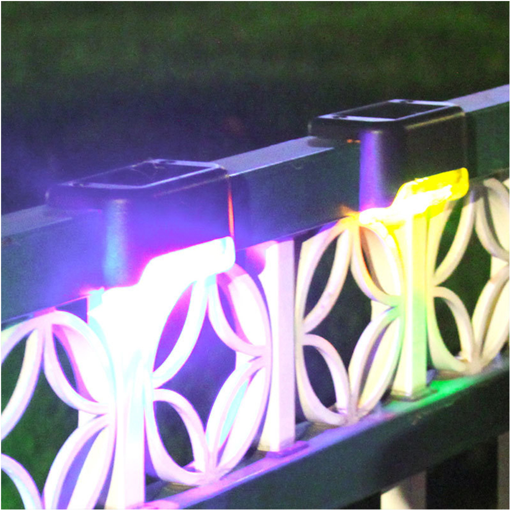 4Pcs Solar Deck LED Licht Outdoor Schritt Wasserdichte Lampe Für Zaun Durch Pathway Treppen Hof Auffahrt Hof Terrasse garten Dekor